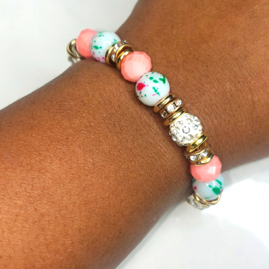 White Diamonds Stretch Bracelet